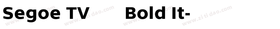 Segoe TV兰亭黑 Bold It字体转换